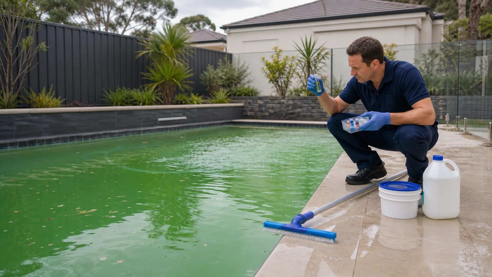 Green Pool Cleaning Melbourne service image